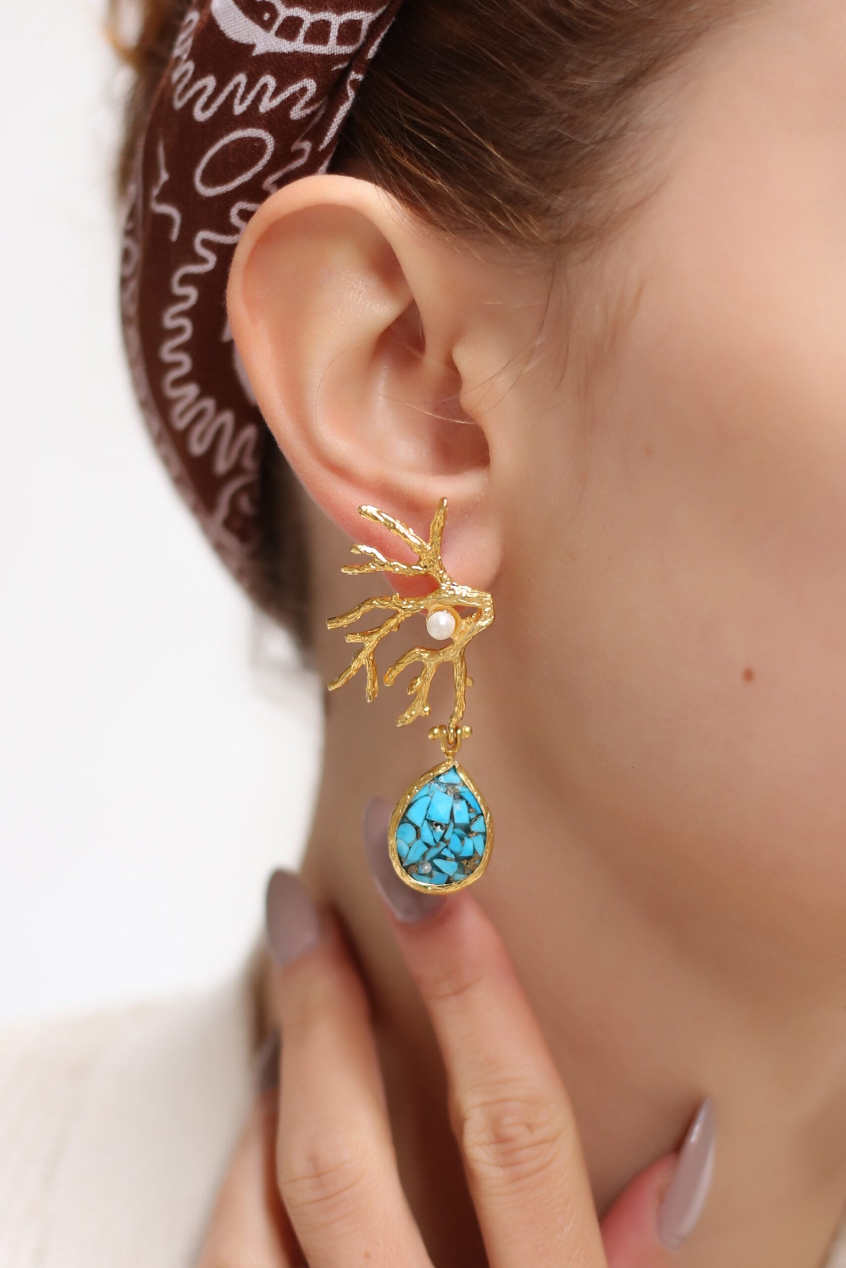 Turquoise Boucles d'oreilles Image principale du produit