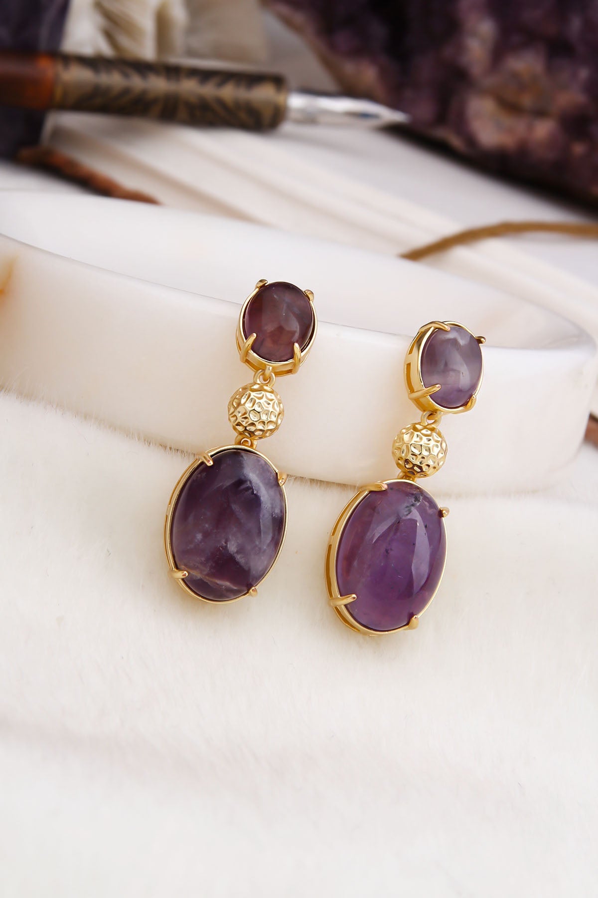 Amethyst Boucles d'oreilles Image principale du produit