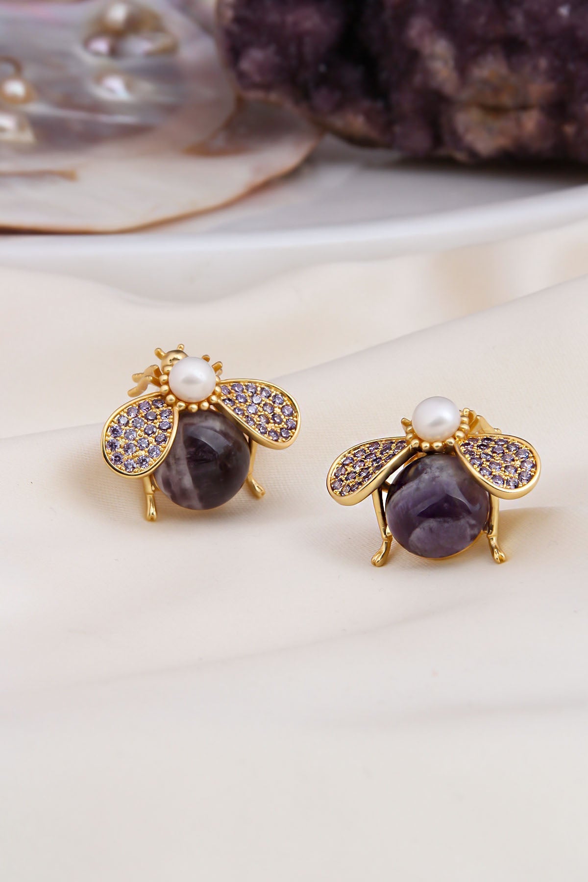 Amethyst Boucles d'oreilles Image principale du produit