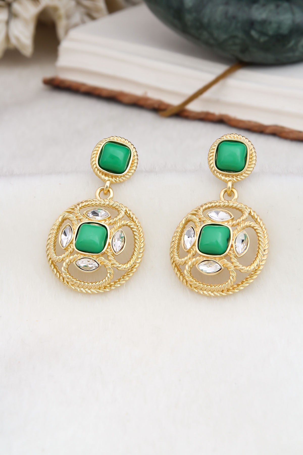 Crystal & Zircon Boucles D'Oreilles Main image