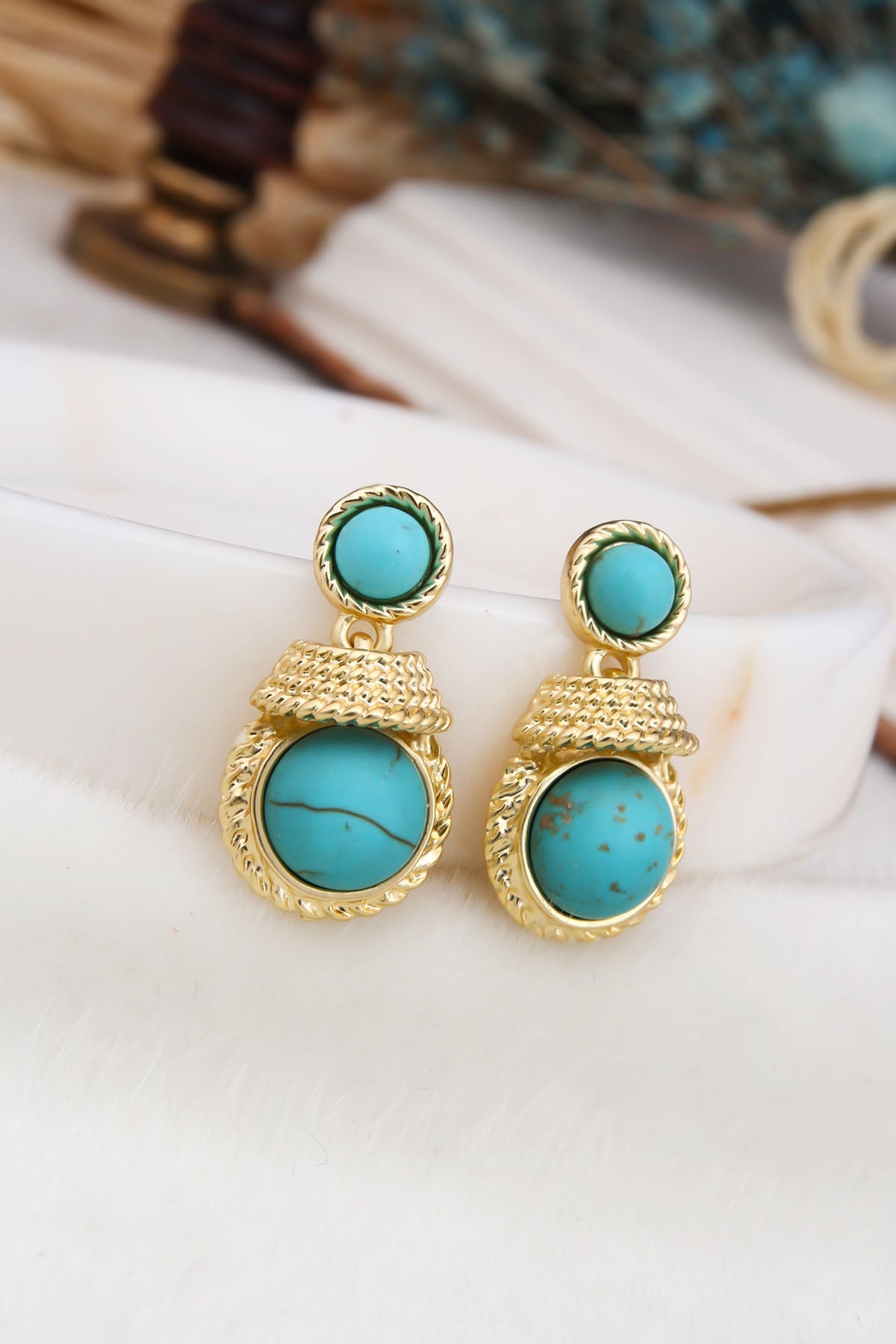 Turquoise Boucles D'Oreilles Image principale du produit