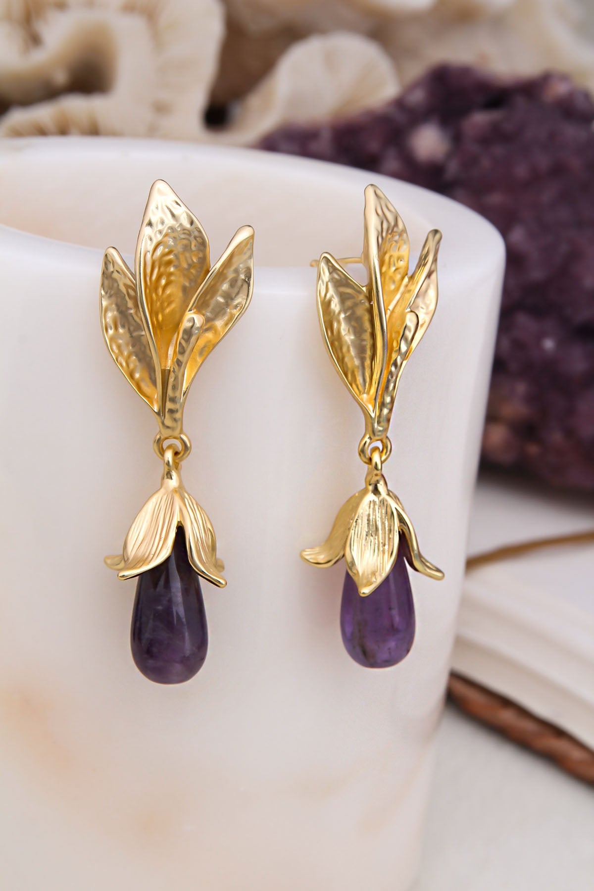 Amethyst Boucles d'oreilles Image principale du produit
