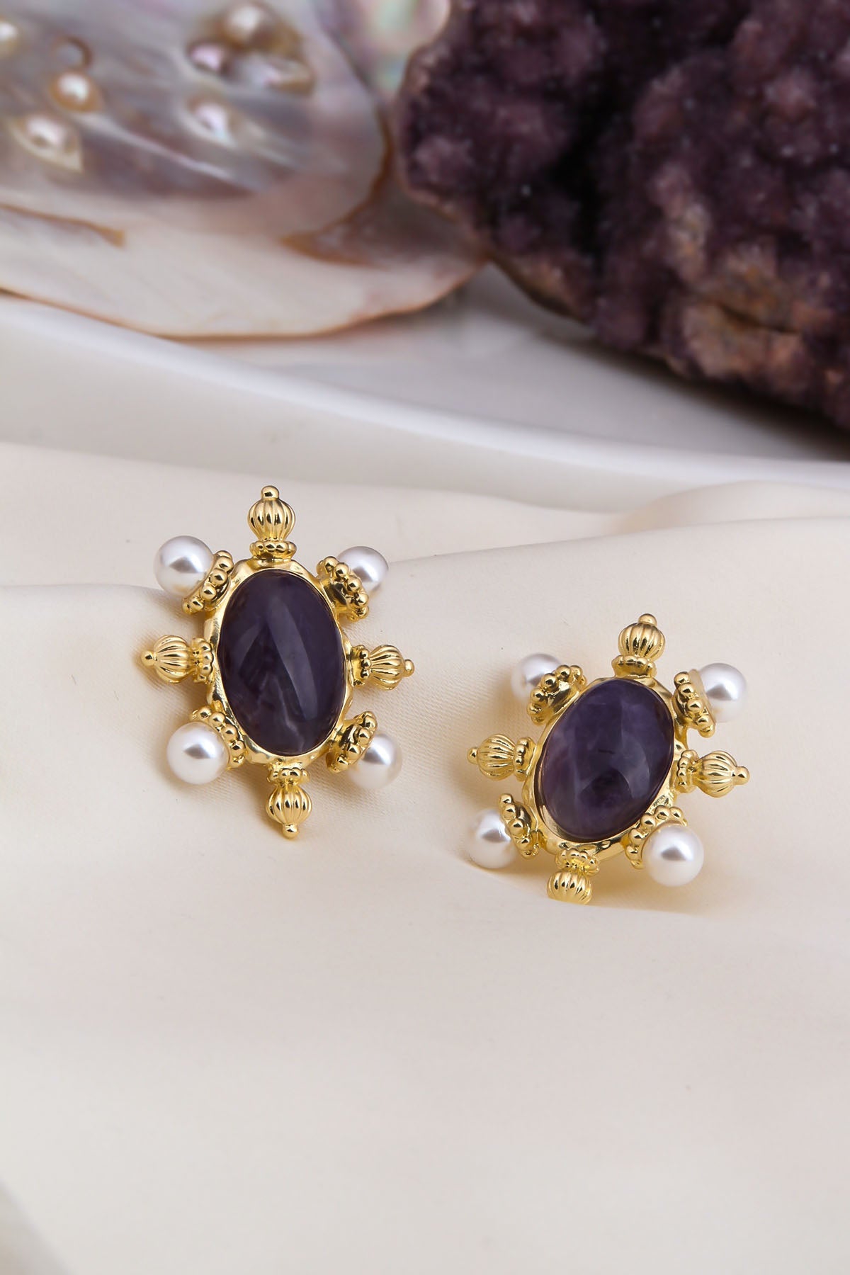 Amethyst Boucles D'Oreilles Main image