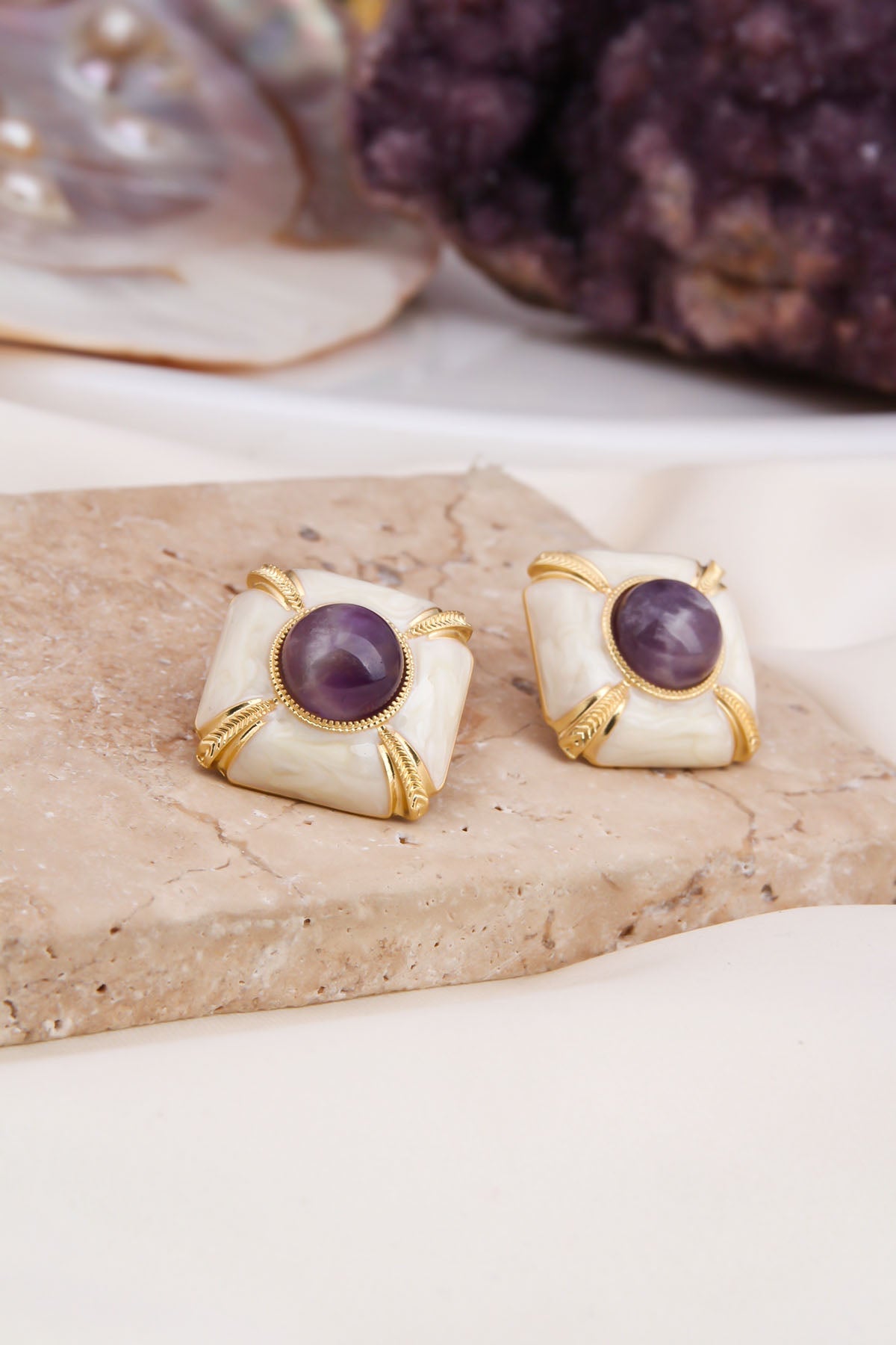 Amethyst Boucles D'Oreilles Main image