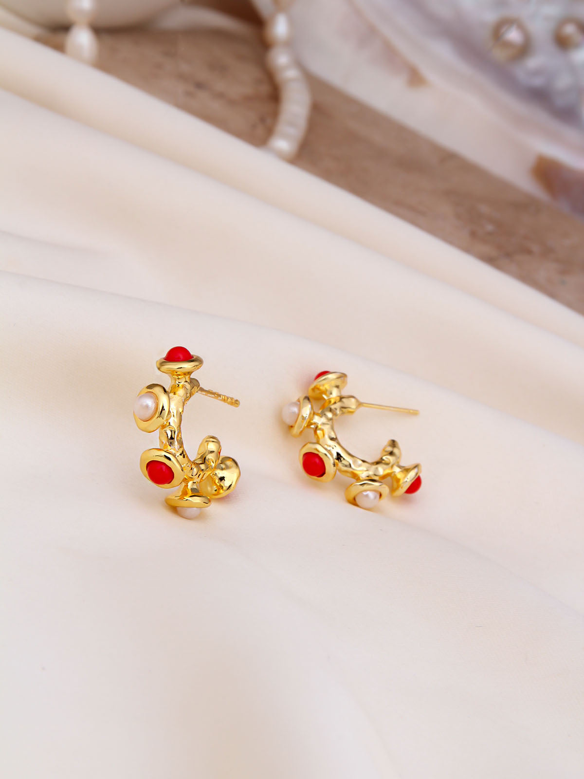 Crystal & Pearl Boucle d'orilles Image principale du produit