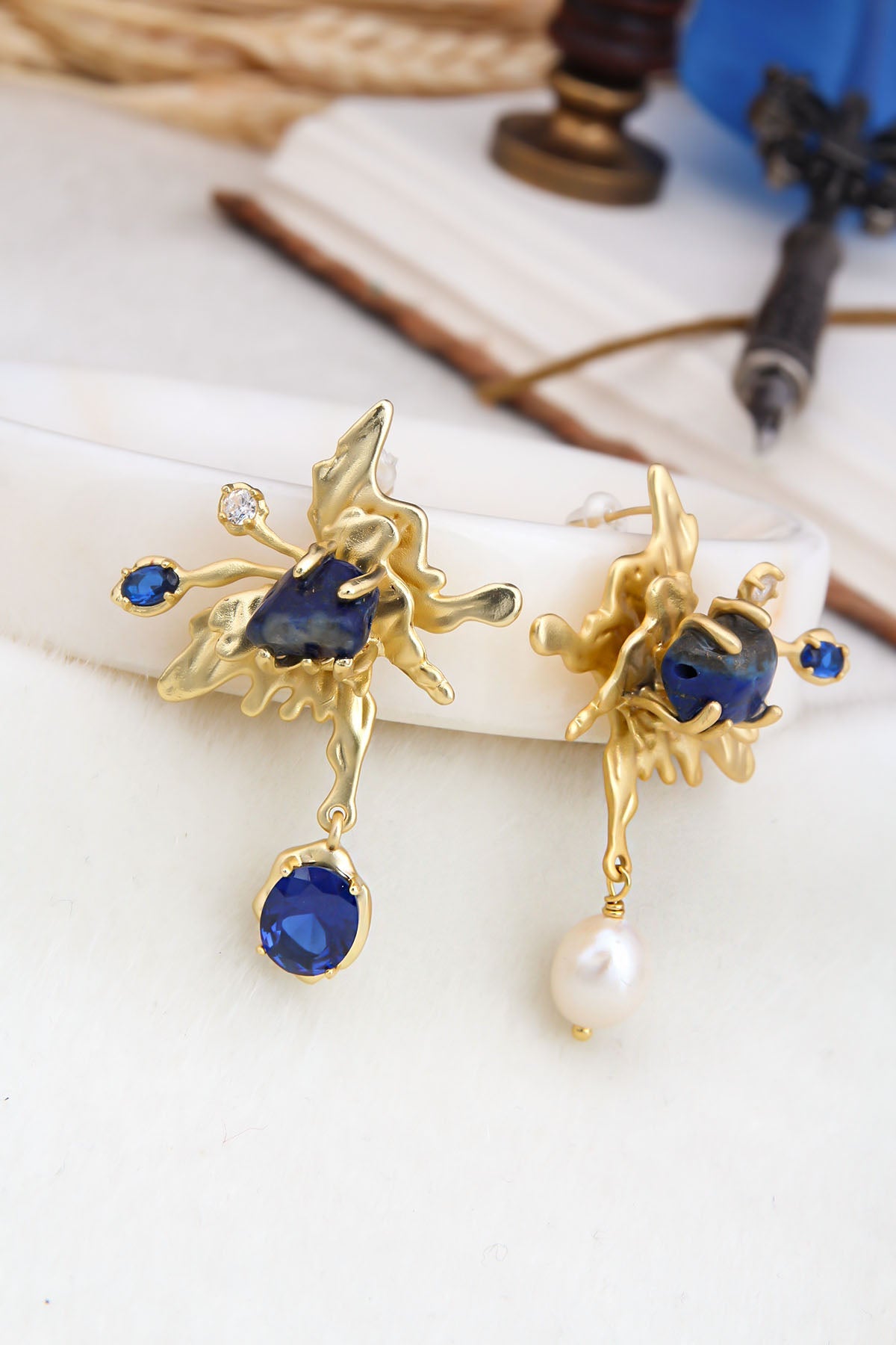 Zircon & Pearl Boucles d'oreilles