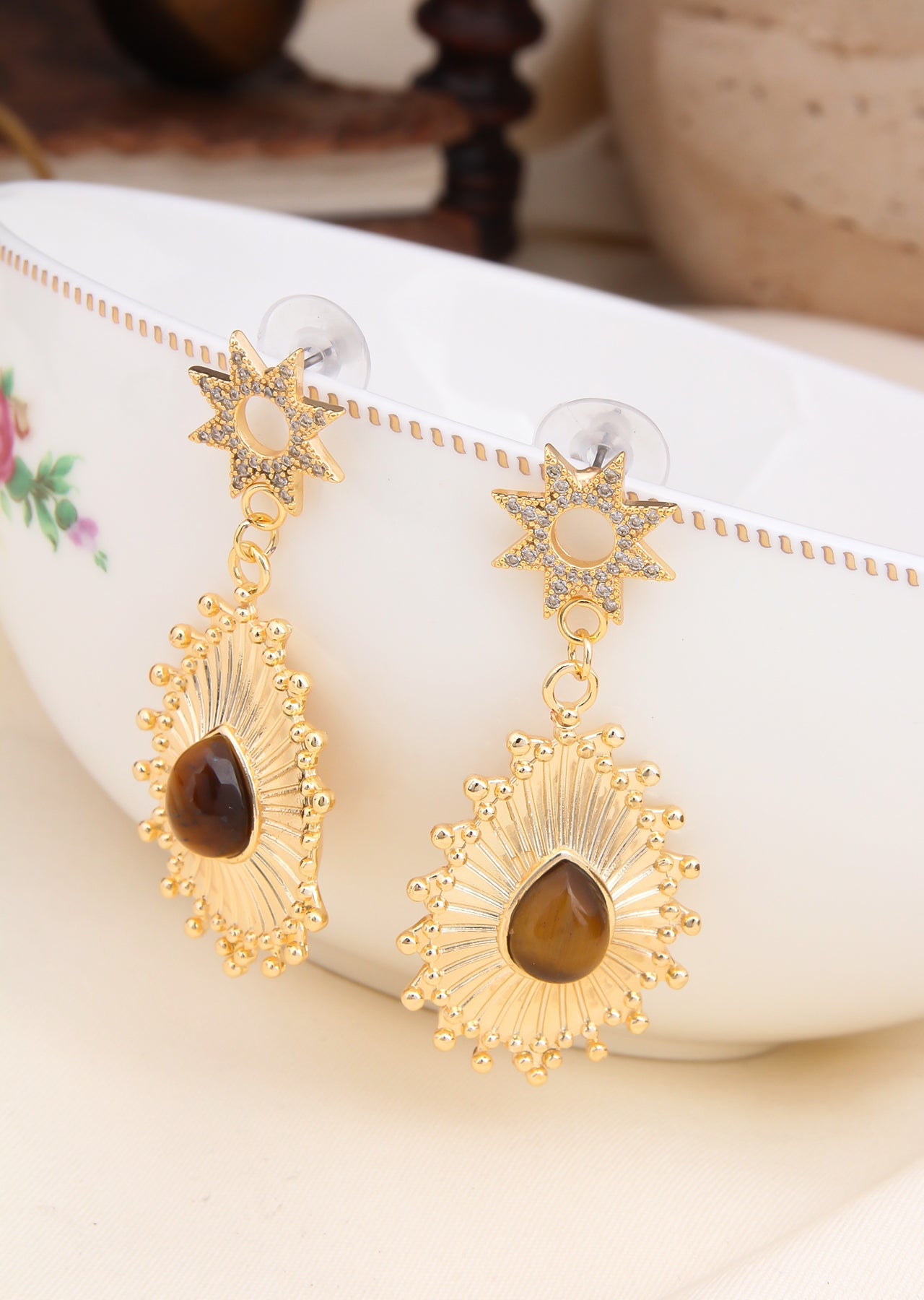 Tiger Eyes Earring Image principale du produit