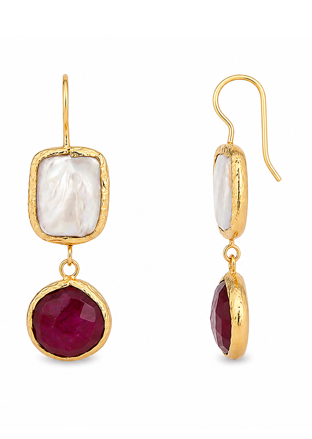 Agate & Pearl Earring