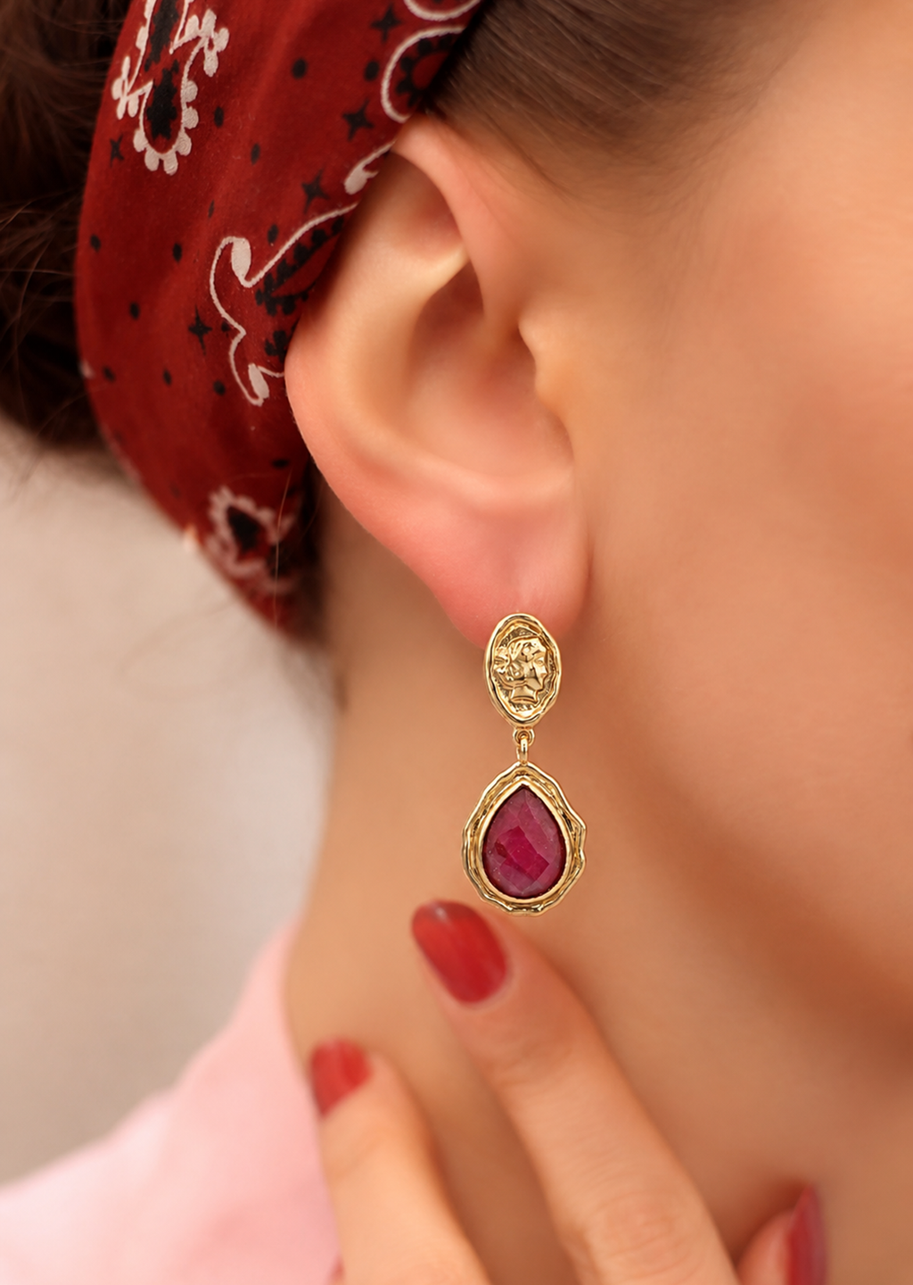 Agate Earring