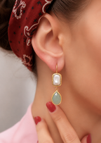 Amazonite & Pearl Earring