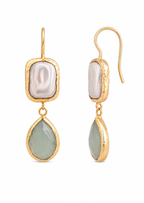 Amazonite & Pearl Earring