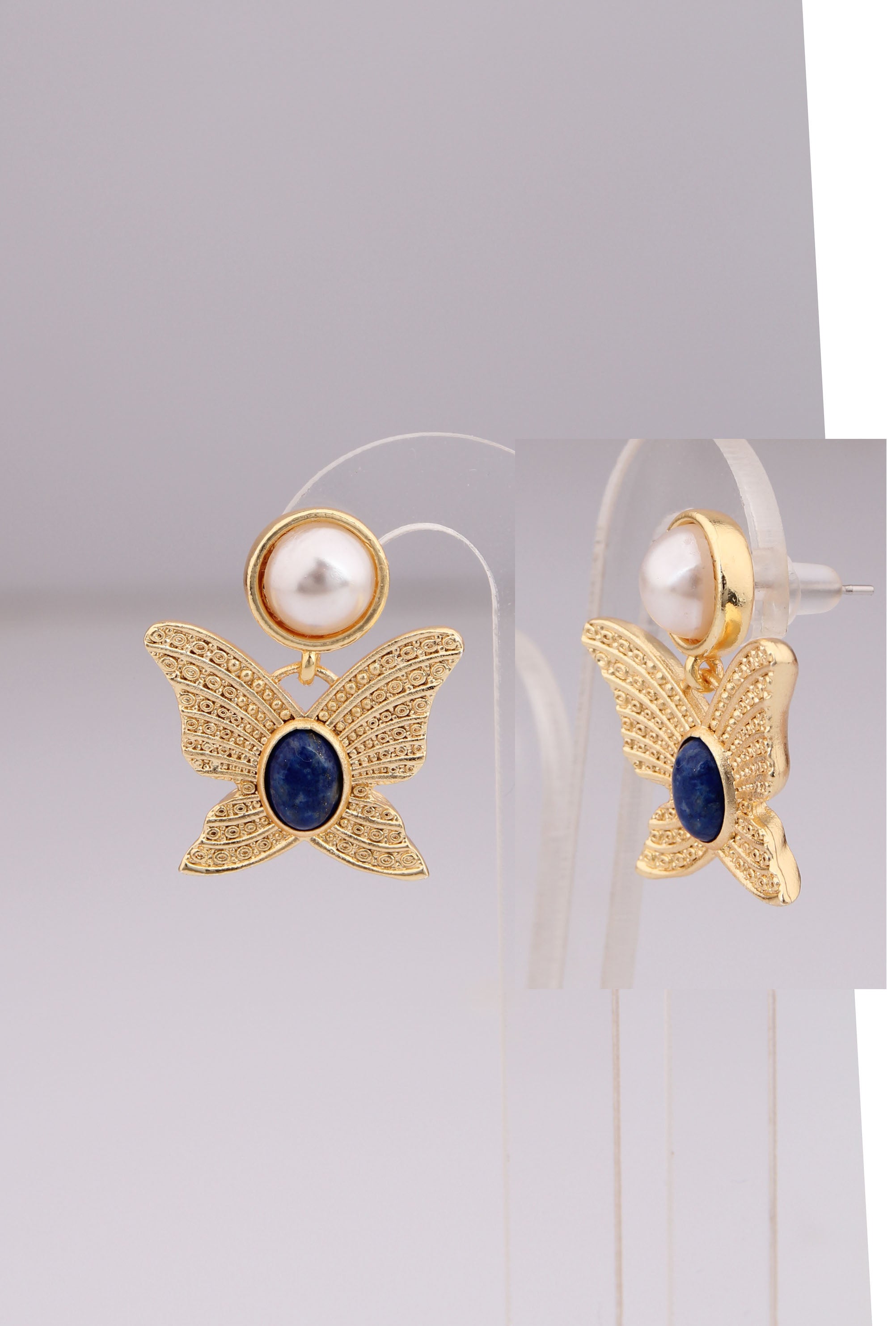 Lapis & Pearl Earring Main image