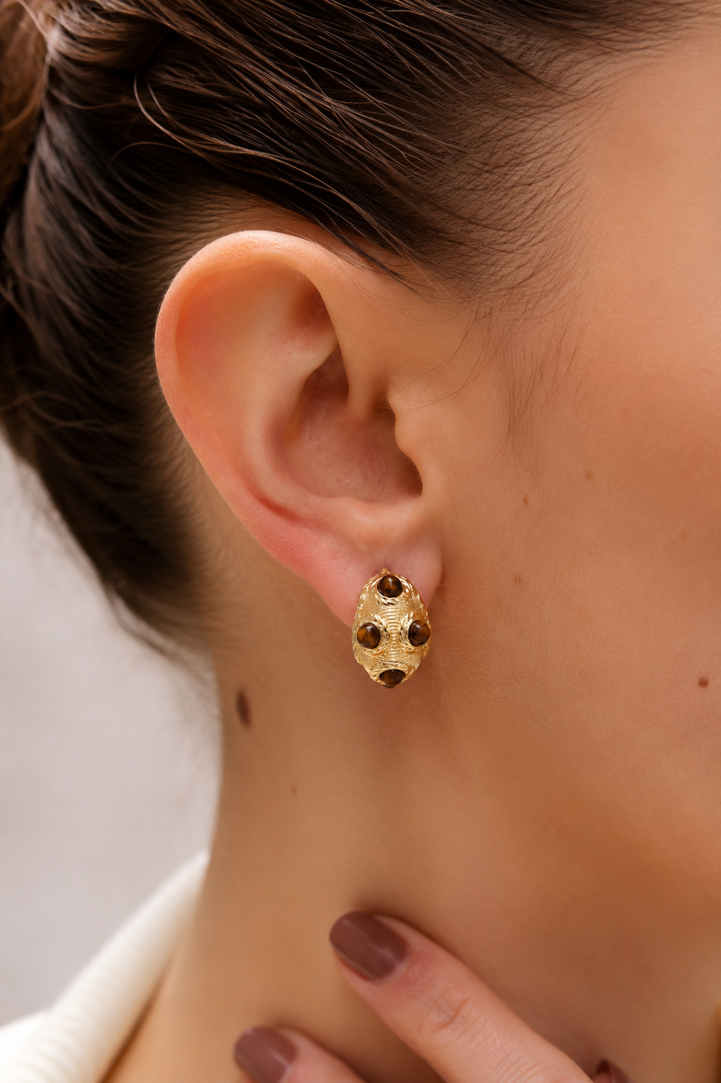 Tiger Eyes Earring Image principale du produit