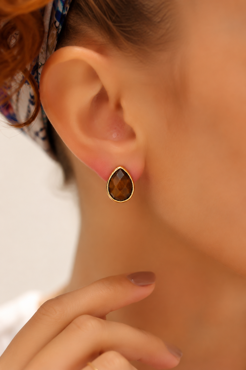 Tiger Eyes Earring
