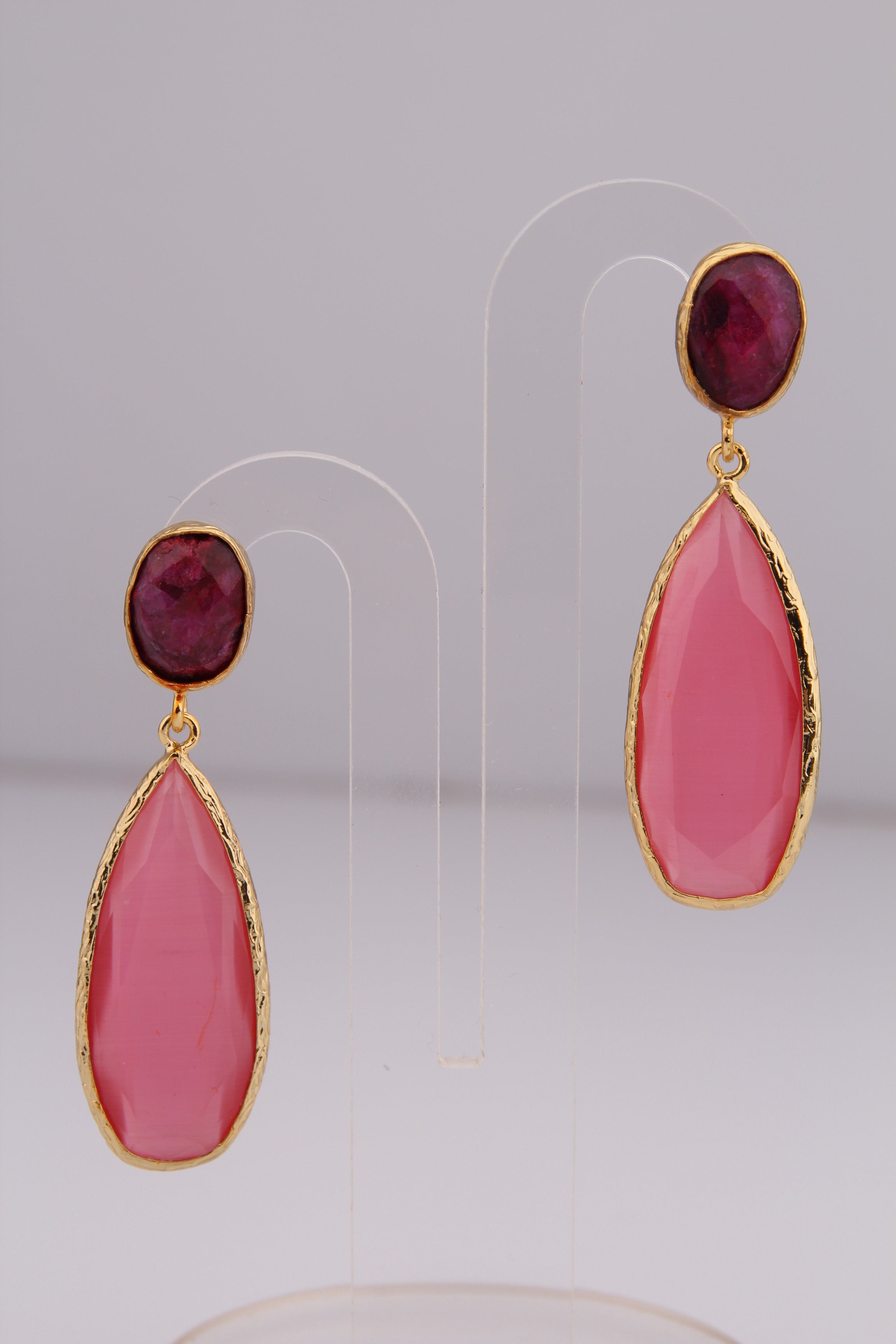 Agate & Cat Eyes Earring