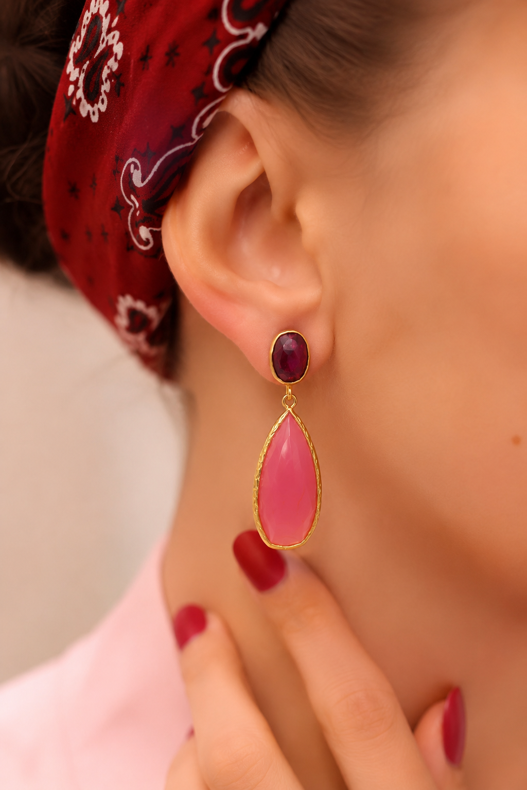 Agate & Cat Eyes Earring Image principale du produit
