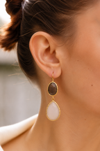Onix & MoonStone Earring