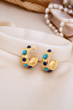 Turquoise & Lapis Earring
