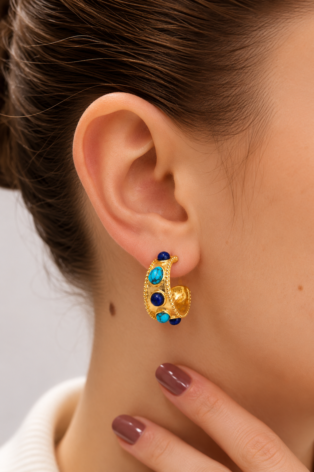 Turquoise & Lapis Earring Main image