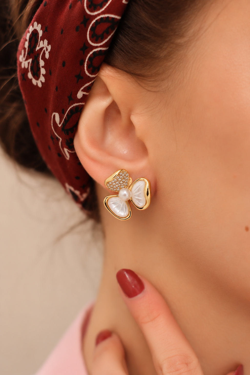 Pearl & Zircon Earring