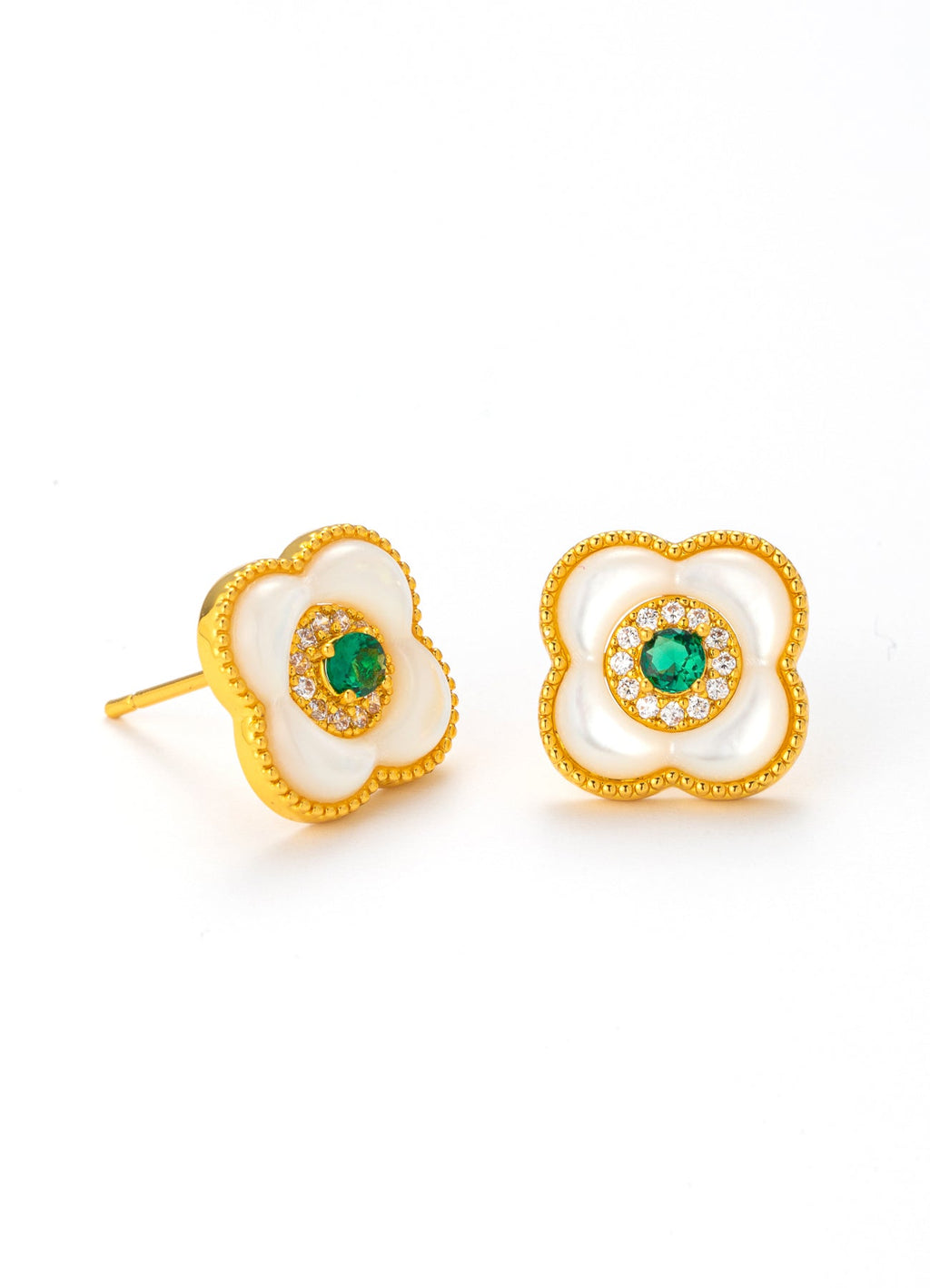 Nacre & Zircon Earring