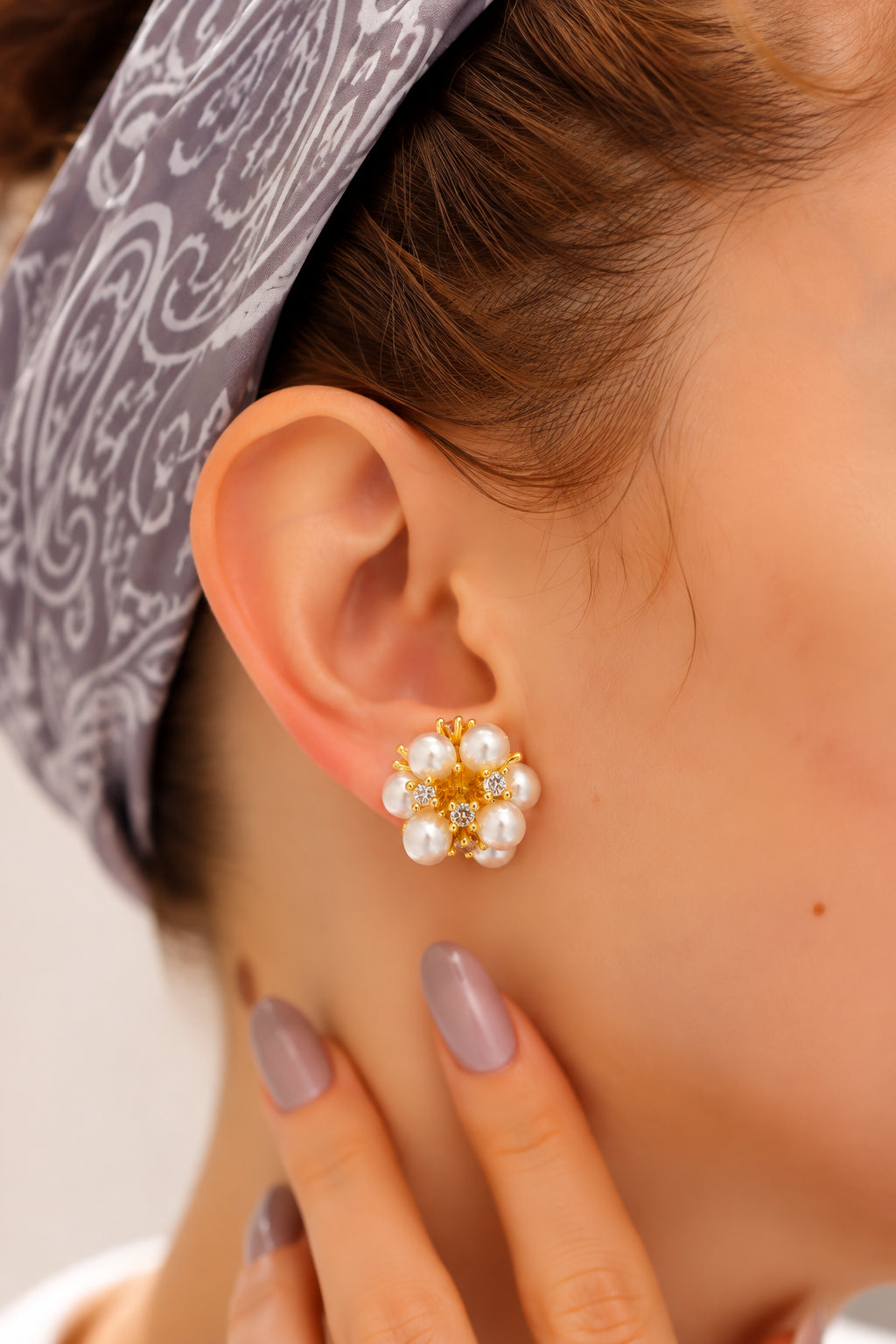 Pearl & Zircon Earring