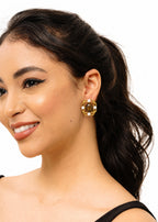 Pearl & Tiger Eyes Earring