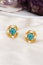 Pearl & Lapis Earring