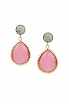 Amazonite & Cat Eyes Earring