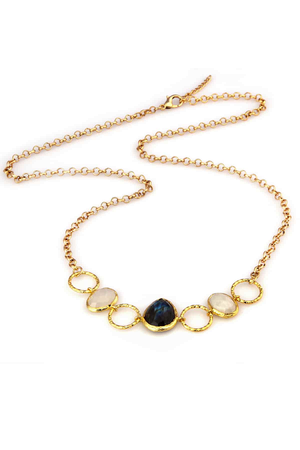 Labradorite & Moonstone Collier Image principale du produit