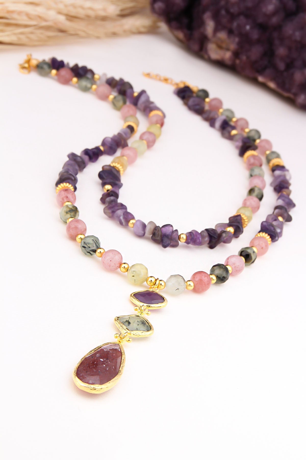 purple & black & pink Collier Image principale du produit