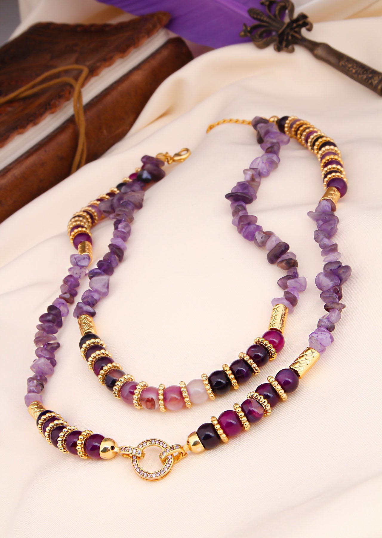 Agathe & Zircon Necklace Main image