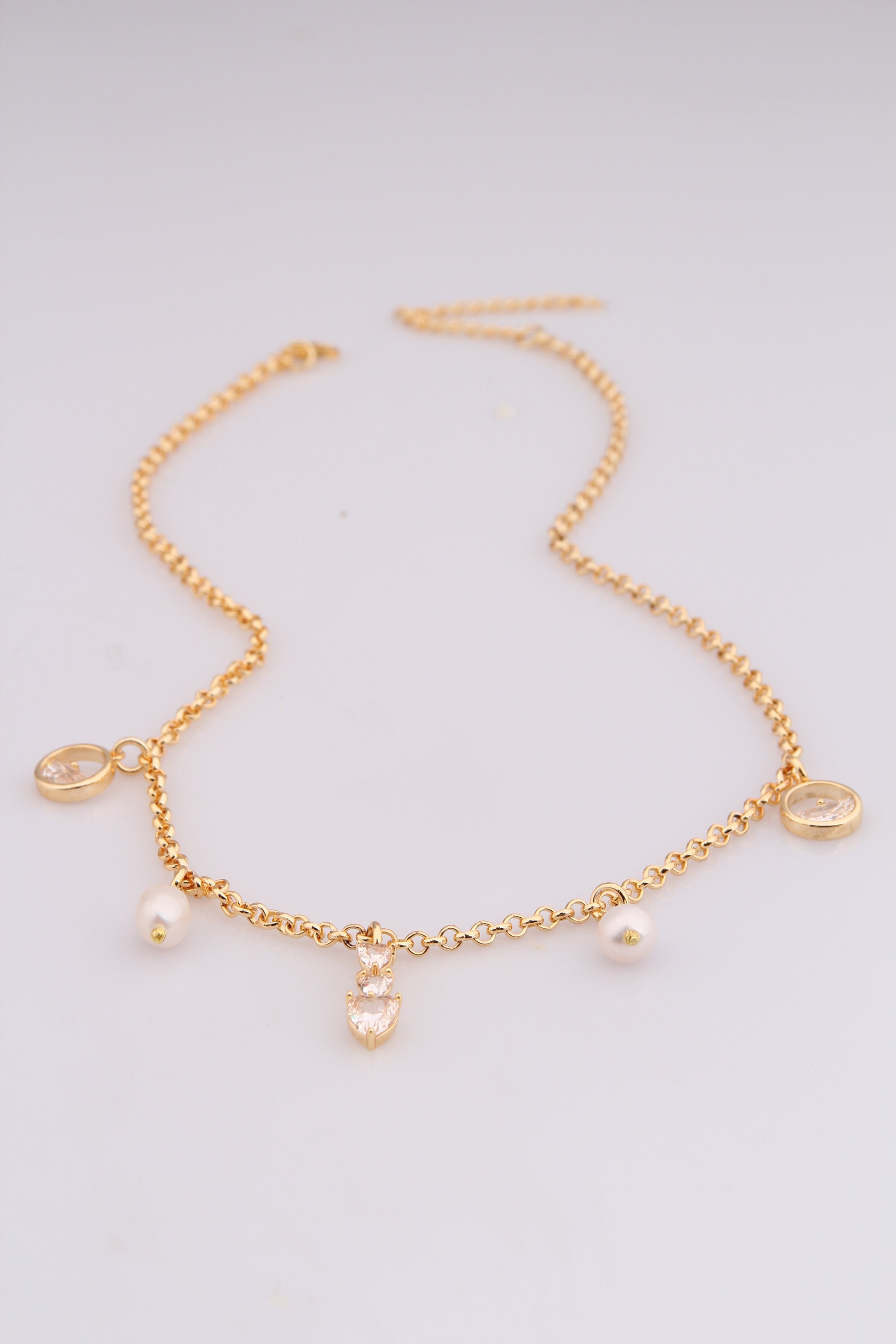Pearl & Zircon Necklace