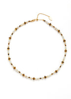 Pearl & Tiger Eyes & MoonStone Necklace