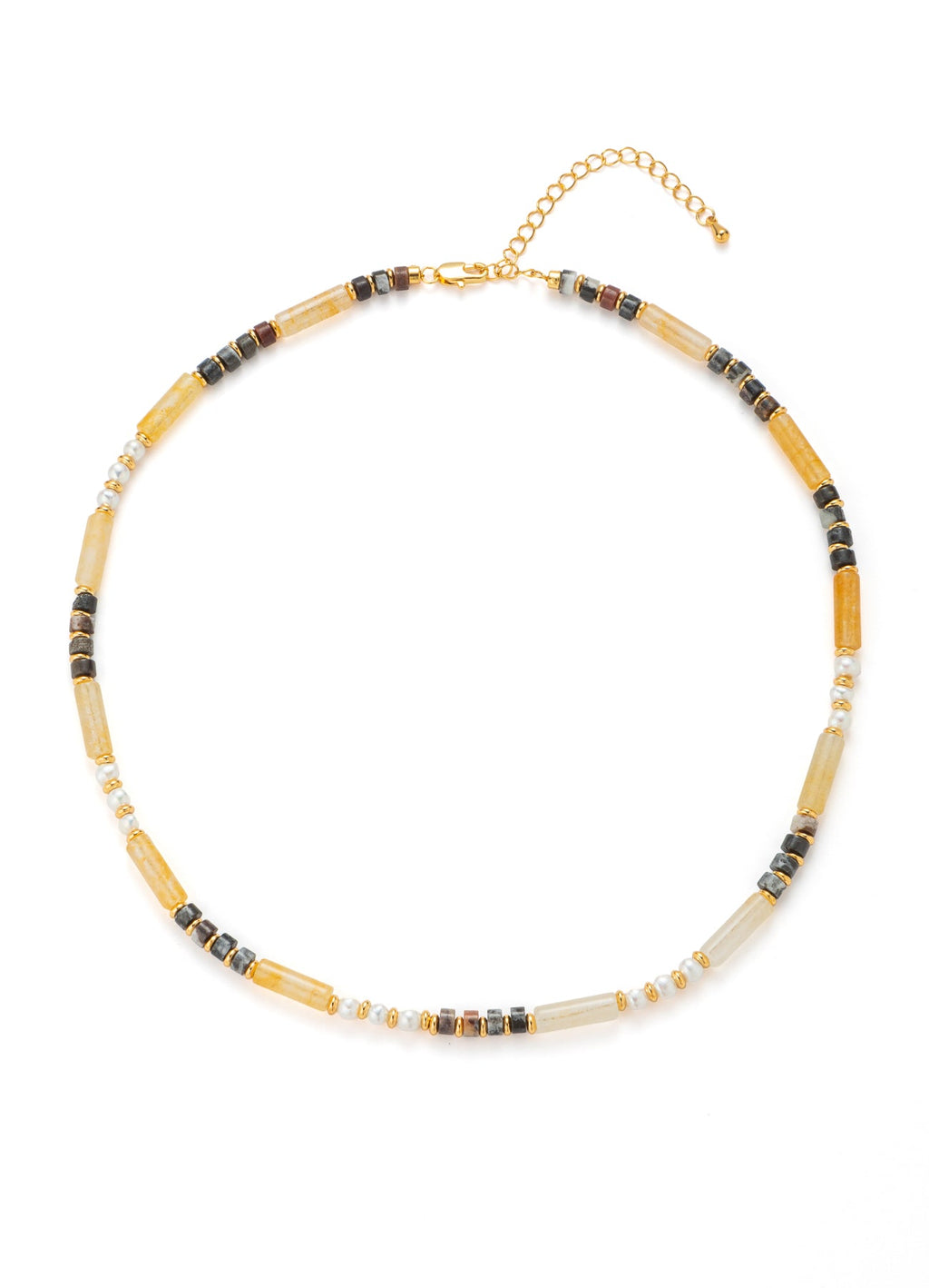 Citrine & Agate & Pearl Necklace