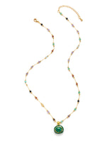 Malahite & Zircon Necklace