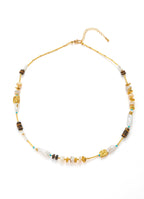 Tiger Eyes & Pearl Necklace
