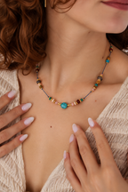 Turquoise & Tiger Eyes Necklace