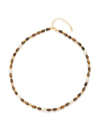 Tiger Eyes & Pearl Necklace
