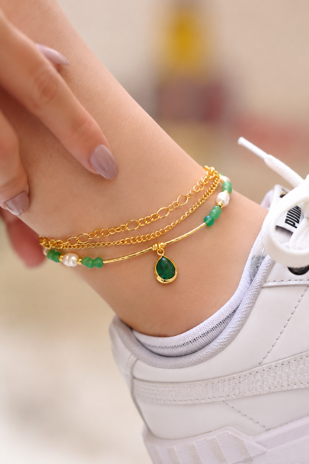 Agate & Pearl Anklete