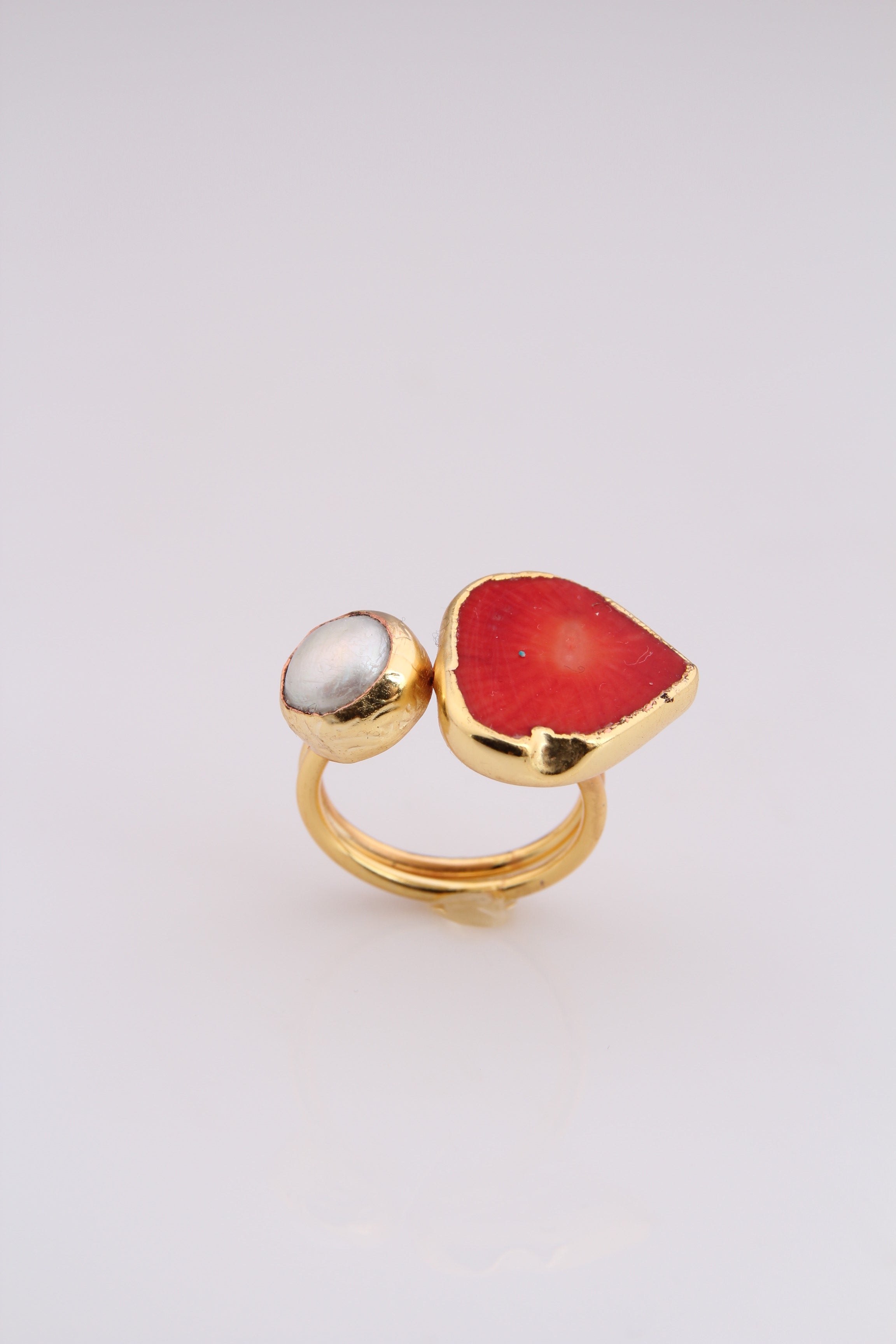 Pearl & Coral Ring