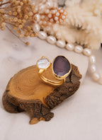 Pearl & Cat Eyes Ring