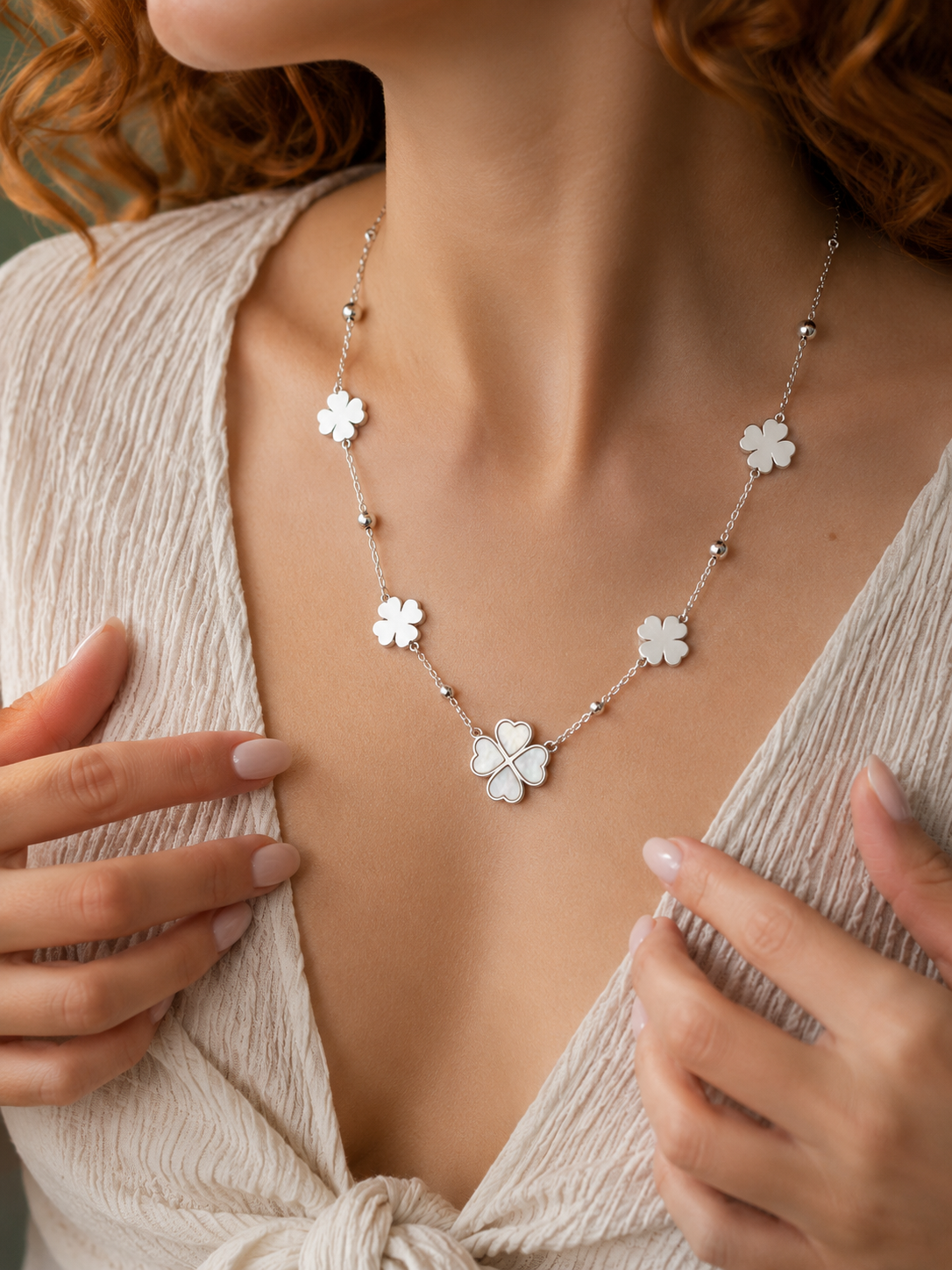 Stainless Steel White Necklace
