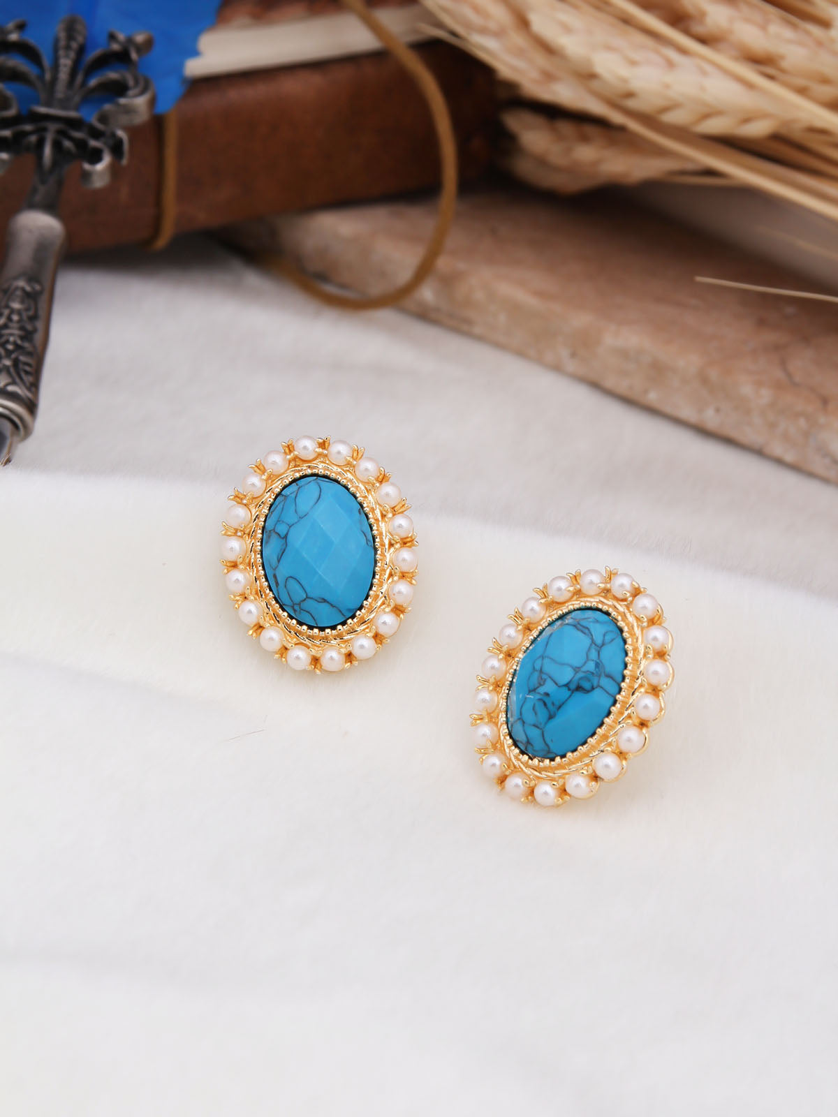 Turquoise Boucle d'oreilles Main image